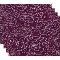 Simply Daisy 18" x 14" Olena Floral Print Placemat (Set of 4)