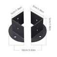 thumbnail image 3 of Bgsha Deck And Fence Installations Adjustable Post Base Fence Support Sturdy Construction User-Friendly Manual Versatile Applications, 3 of 7