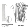 thumbnail image 3 of HITTITE 100-Pack Chain Link Fence Dog Fence Slats Hook,Repair Aluminum Wire Ties for Chain Link Fence and Dog Fence, Metal Wire Ties for Dog Fence, Chain Link Hook 7-9/10" Long, Diameter 13.5gauge., 3 of 7