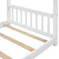 thumbnail image 4 of Bellemave Full Size House Bed with Roof,Full Low Platform Bed Frame with 2 Drawers,Solid Wood Storage Bed,Can be Decorated (White,Twin), 4 of 9