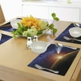 thumbnail image 4 of Ambesonne Outer Space Place Mats Set of 4, Dark Solar Scenery, Standard Size, Blue Orange, 4 of 6