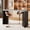 Brown, variant on 55" Wood Counter Height Bar Table, Rectangular Pub Table with Faux Marble Tabletop, Console Table for Kitchen Living Room Home Bar