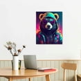 thumbnail image 3 of Nawypu Punk Panda Canvas Wall Art Funny Artwork Anime Painting DJ Panda Pictures on Canvas Wall Art for Office Decorations Living Room Bedroom and Kitchen Decor Framed Canvas Prints, 3 of 5