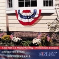 thumbnail image 3 of Anley USA Pleated Fan Flag, 1.5x3 ft American US Bunting Flag - Half Fan Banner (2 Pack), 3 of 6