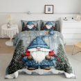 thumbnail image 2 of Winter Gnome King Bedding Set,Christmas Tree Cardinal Comforter Set Gifts,Winter Snowflake Quilt Bed Set Xmas Gnomes Decorations Down Comforter with 2 Pillowcases, 2 of 6