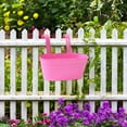 thumbnail image 4 of 4PCS Vertical Wall Planter - Oval Metal Hanging Flower Pot with Detachable Hooks for Railings, Fences & Balconies - Durable Iron Planter Box for Indoor/Outdoor (11.2 Inch), 4 of 5