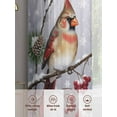 thumbnail image 6 of Christmas Cardinal Sheer Curtains 63 Inch Length 2 Panels Set, Winter Farmhouse Red Bird Berry Needle Voile Window Treatment Curtains Sheers Drapes for Bedroom/Living Room/Kitchen 52x"63"x2, 6 of 7