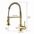 thumbnail image 6 of LED Commercial Kitchen Faucet with Pull Down Sprayer, Single Handle Single Lever Kitchen Sink Faucet On-Site, 6 of 10