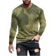 thumbnail image 2 of Blusas y camisas de manga larga con cuello redondo para hombre, blusa informal de manga larga con cuello redondo y estampado., 2 of 6