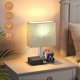 thumbnail image 4 of 2026 Table Lamps for Bedroom | Bedside Lamps with USB Charging Port | Dimmable Lamp for Bedroom | Bedside Light with 2 USB Ports and Phone Stands LED, 4 of 5