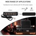LED Emergey Strobe Lights, 6 LED High Brightness Surface Mount Warning