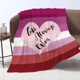 thumbnail image 6 of Kainsy Paready Lesbian Pride Blanket LGBT Soft Fleece Throw Blankets Lightweight Pride Blanket for Couch Sofa Indoors Outdoors Party Decor-50x60in(40"x50"), 6 of 7