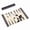 Grey, variant on Premium Rolls Up Backgammon Board PU Backgammon Game Mat Board Foldable Design For Camping And Social Gatherings