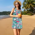 thumbnail image 3 of Yiaed Excavator Print Women's Sleeveless Dress, Loose Fit Summer Dress, Casual Sleeveless Dress for Women, 3 of 7