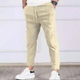 thumbnail image 2 of Vedolay Sweatpants with Pockets Men Plus Size Thick Multi-Pocket Trousers Khaki,XL, 2 of 5
