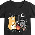 thumbnail image 3 of Instant Message - Animal Friendly Campfire - Toddler & Youth Girls Short Sleeve Graphic T-Shirt, 3 of 6