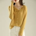 thumbnail image 4 of Deals of The Day Clearance Cardigan Sweater Button Front Long Sleeve Cardigan Soft Warm Knit Elastic Jumper on Sale Clearance, 4 of 5