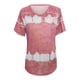 thumbnail image 4 of Tops Para Mujer Elegante Casual Tallas Grandes Blusas Camisas Estampado de Moda Camiseta de Manga Corta Cuello Redondo Odeerbi ODB154836, 4 of 5