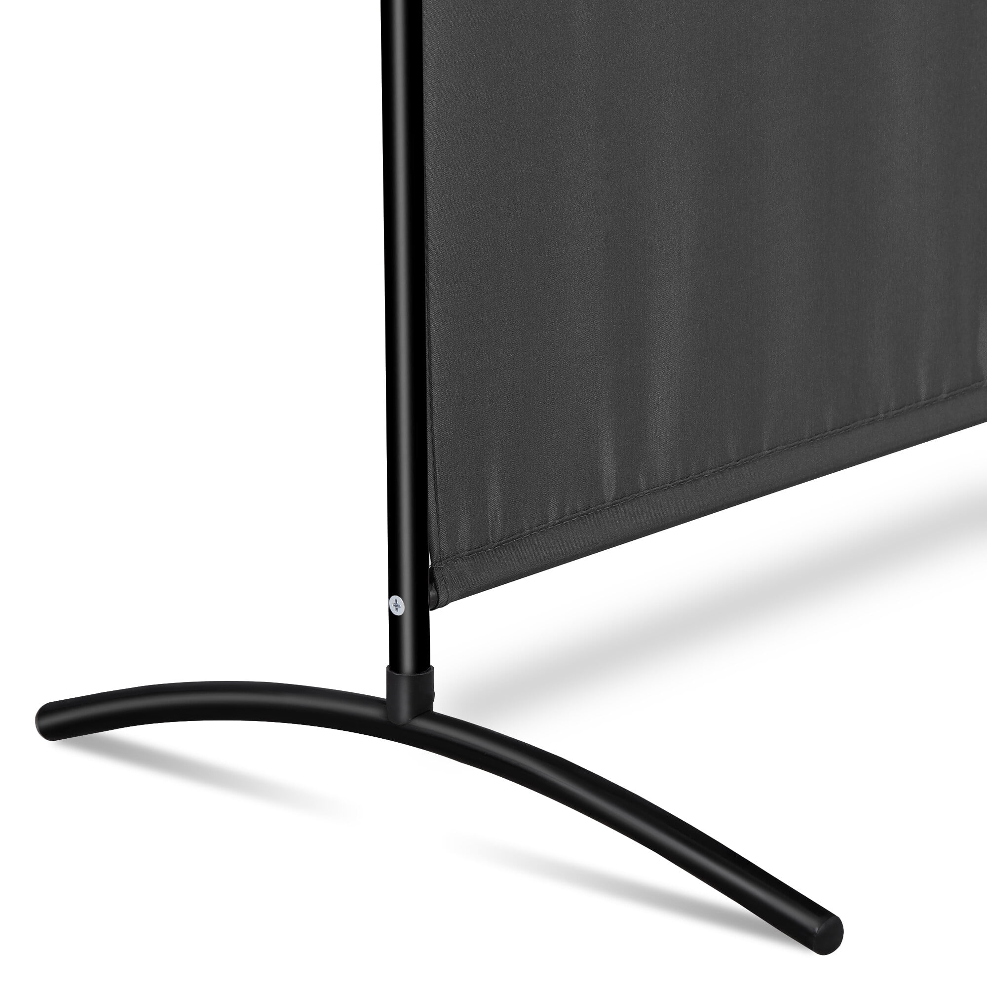 SuperDeal 3 Panel Folding Partition Screen Metal Frame Space Divider Flexible Room Panel Gray