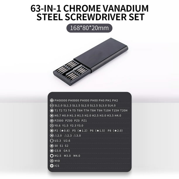 Manual del establecimiento 63-EN-1 Mini Destornillor Conjunto Kit de Reparacia de Destornillador de precisión para la Tableta de Teléfono MÓVIL PC CAMINA CAMINA DE LA CAMARA GAFAS