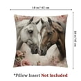 thumbnail image 4 of nygtbtfer Two Horse Head Throw Pillow Cover Pack of 2 Floral Heart Romantic Funny Animal Modern Pillow Covers Pink Velvet Washable Soft Living Room Decor Bedroom Cushion Pillow  White, 4 of 7