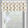 thumbnail image 2 of Ambesonne Summer Valance Pack of 2, Smiling Suns Wear Glasses, 54"X12", White Pale Yellow and Orange, 2 of 5