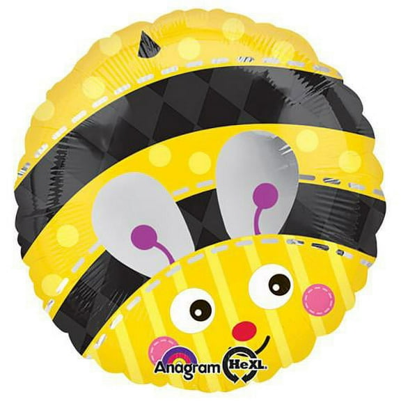 LOONBALLOON Birthday Bugs-Butterflies Balloons, 18″ CUTE BUMBLE BEE