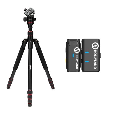 Hollyland Lark M1 1-Person Wireless Microphone System (Black) with Tripod