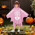 thumbnail image 2 of Boys Halloween Unisex Skeleton Kids Hooded Cloak Halloween Party Outfit Girls 4-12 Years, 2 of 6
