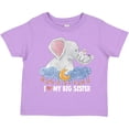 thumbnail image 3 of Inktastic I Love My Big Sister Cute Elephants with Moon and Stars Boys or Girls Toddler T-Shirt, 3 of 5