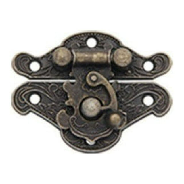 MYG Antique Vintage Retro Notebook Suitcase Wooden Jewelry Box Latch Hasp Lock Catch