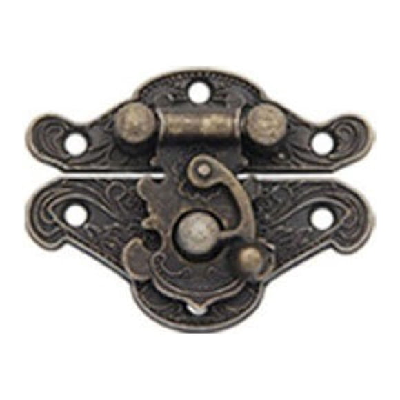 MYG Antique Vintage Retro Notebook Suitcase Wooden Jewelry Box Latch Hasp Lock Catch