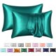 thumbnail image 2 of Juego de 2 fundas de almohada de seda de encaje, fundas de almohada reversibles de seda de morera y fibra de pulpa de madera, tamaño estándar 50 x 66 cm, fundas de almohada de seda suave y fresca, 2 of 9