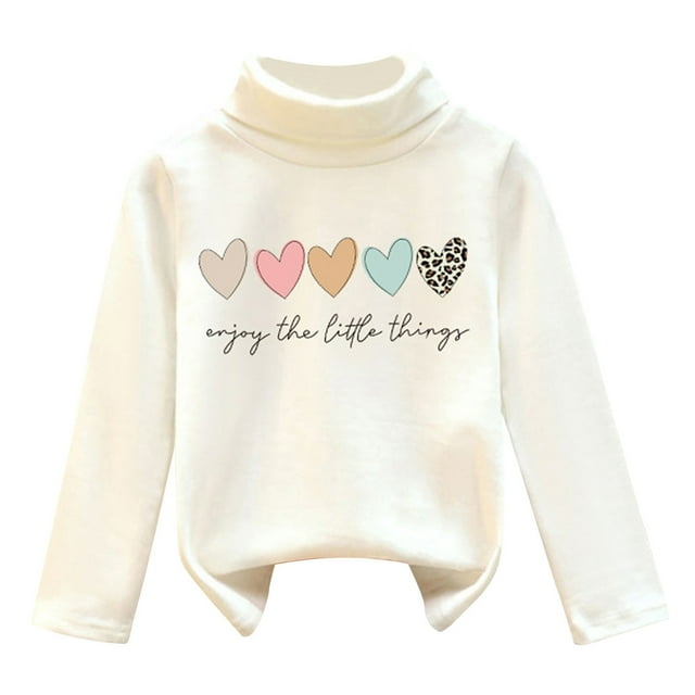 Kids Fleece Shirts High Collar And Velvet For Warmth Soft Tops Unisex