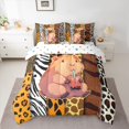 thumbnail image 2 of Castle Fairy Kawaii Capybara Bedding Comforter Set,Animal Print Patchwork Full Bedding Set, 2 of 8