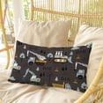 thumbnail image 4 of Cartoon Tractor Pillow Covers, Linen Long Throw Pillow Case, Cute Grey Digger Shovel Truck Car Black Holiday Pillow Protector Decorative Cushion Cover for Living Room/Bedroom 24" x 36", 4 of 8