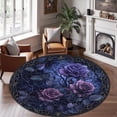 thumbnail image 2 of Circle Area Rug, Rose9 Animal Lover Gift Washable Non-Slip Floor Carpet, Soft Rug for Living Room Bedroom Decor 31 Inch, 2 of 6