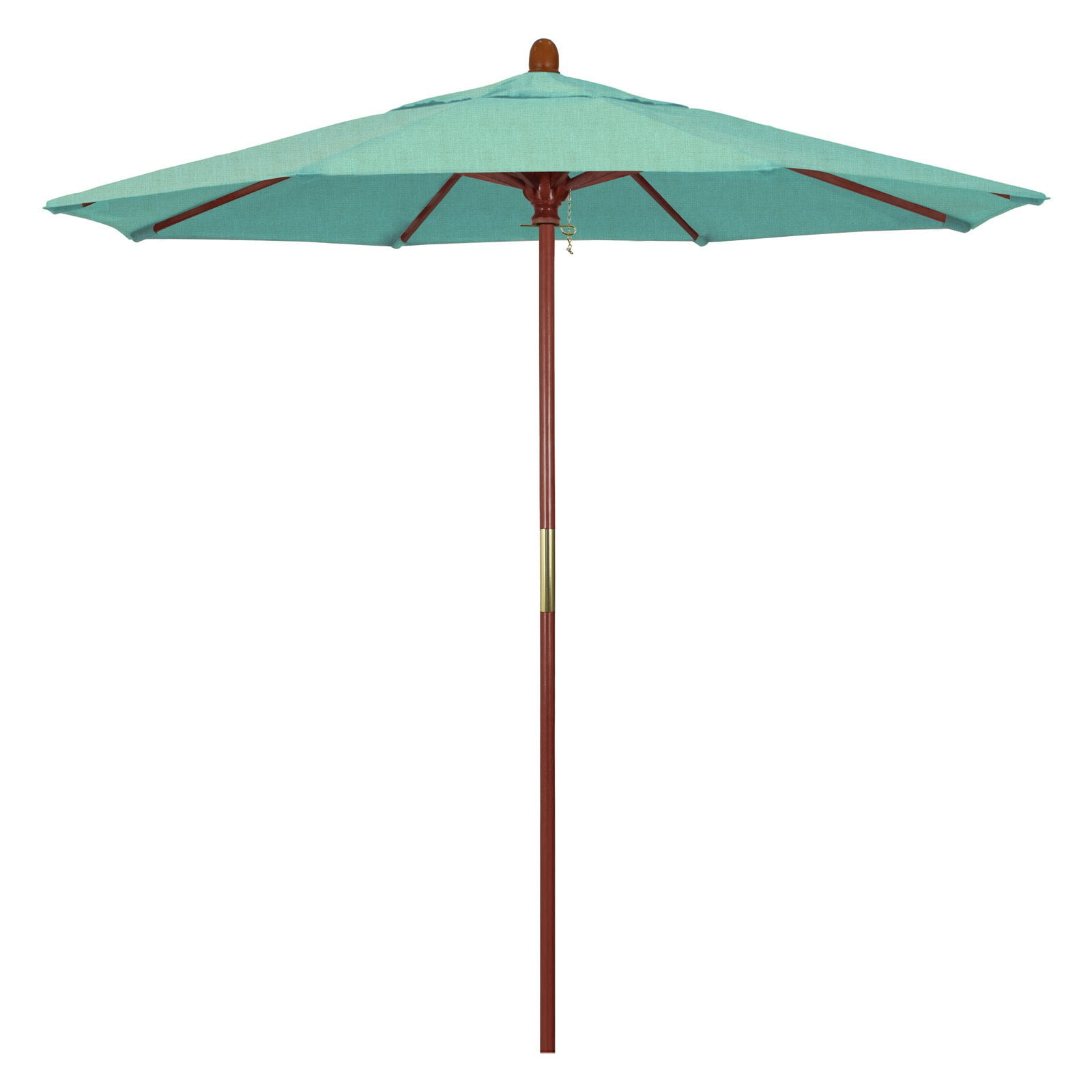 California Umbrella 7.5 ft. Marenti Wood Sunbrella Market Umbrella