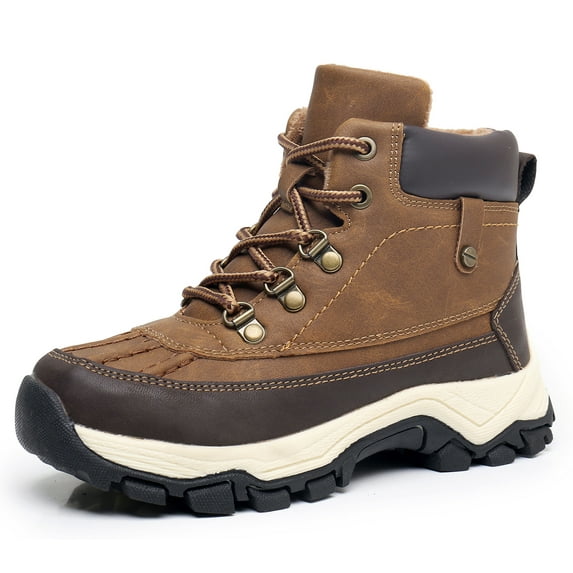 Blikcon Kids Boys Fall/Early Winter Duck Boots with Side Zipper (Color : Darkbrown, Size : 10 Toddler)