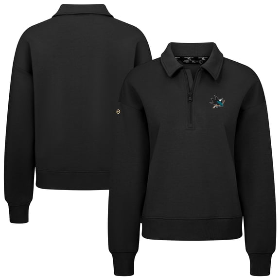 Women's Levelwear Black San Jose Sharks Canmore Quarter-Zip Pullover