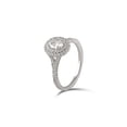 thumbnail image 3 of Arista 1 ct Oval Swarovski Diamonds Double Halo Engagement Ring in Sterling Silver, 3 of 4