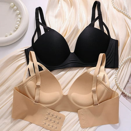 

CAICJ98 Lingerie for Women Womens One Smooth U Ultra Light Underwire T Shirt Lace Bra Convertible Straps 36c Push up Bras for Women (Black XL)