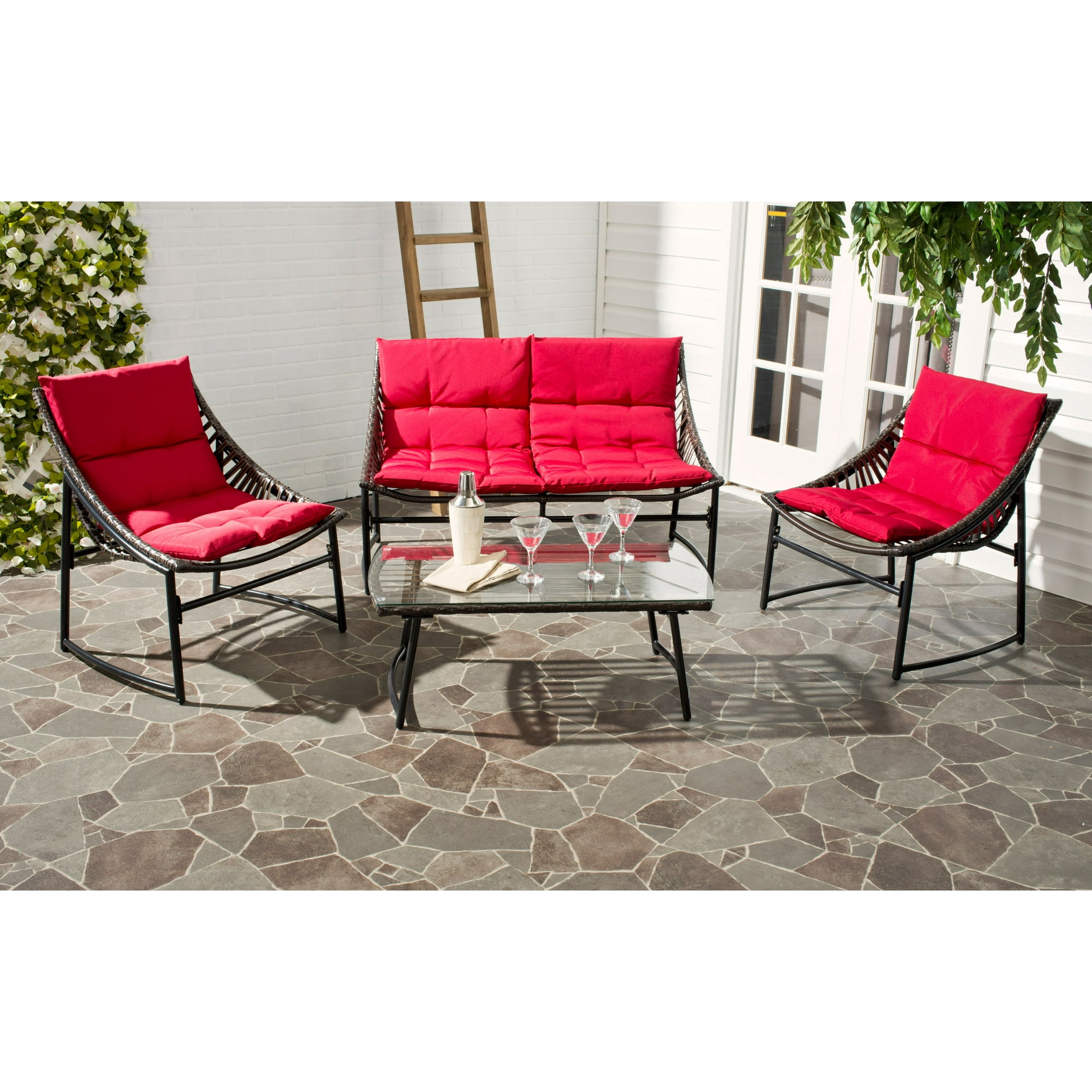 Safavieh Berkane 4 Pc Outdoor Set Walmart