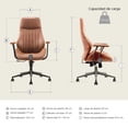 thumbnail image 3 of Silla Escritorio Ejecutiva Alpha Ergonómica Ajustable en Color Café X-Pross XP-SEIPABW, 3 of 7
