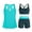 01#-Blue, variant on POROPL Womens Swimsuits Tankini Modest Three Piece Swimsuit Racerback Bathing Suits