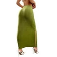 thumbnail image 5 of PUMISAS High Waisted Long Skirts For Women Soft High Elastic Waist Solid Color Wrap Hip Skirts Casual Loose Skirts, 5 of 7