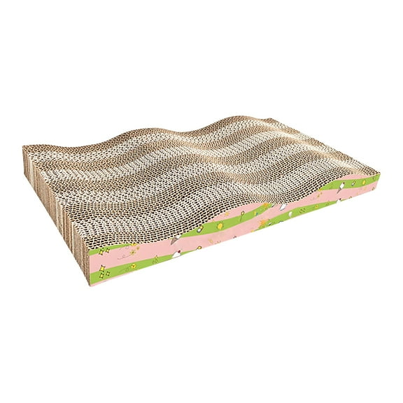 Corrugated Paper Cat Scratching Board for Indoor Cats, Cardboard Cat Scratching Board Can Be Used On Both Sides, Cat Grinding Since Hi Boring Pet Toys