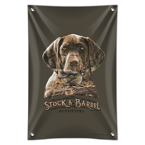 Stock and Barrel Outfitters Pointer Dog Quail Hunting Home Business Office Sign