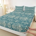 thumbnail image 3 of Castle Fairy Boys Girls Bohemian Damask Twin Sheet Sets,Traditional Flower Bedding, 3 of 7