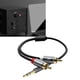 thumbnail image 5 of Cable RCA de 3,5 mm a RCA de 9,8 pies de largo con conector chapado en oro y PVC, adaptador de audio RCA a 2RCA de aluminio antidobleces para PC y TV, 5 of 10